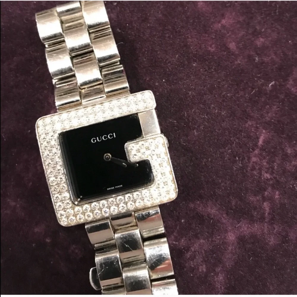 Gucci 3600M G Diamond Bezel Stainless Steel Watch - Picture 7 of 9